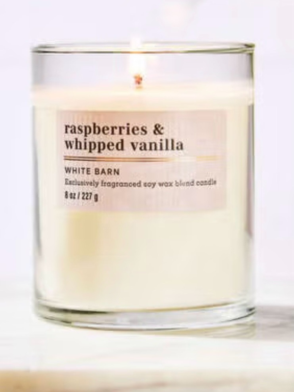 White Barn Raspberries & Whipped Vanilla single wick candle. - Picture 4 of 5